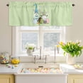 thumbnail image 4 of Valances for Windows Easter Gnome Colorful Eggs Carrot Rod Pocket Short Curtain for Bathroom Living Room Bedroom Flower Happy Quote on Green 1 Panel 54x18in, 4 of 9