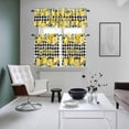 thumbnail image 4 of Yellow Lemons Kitchen Curtains Sets for Windows 24 Inch Length, Summer Fruits Leaves Botanical Buffalo Plaid Rod Pocket Window Treatments Tier Curtains and Valances Set for Bedroom/Bathroom, 4 of 8