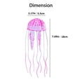 thumbnail image 3 of Jellyfish Aquarium Decorations, DISEN 4pcs Glowing Effect Artificial Jellyfish Aquarium Decor Fish Tank Silicone Ornament, Instant Suction Cup Installation, 3 of 8