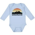 thumbnail image 3 of Inktastic Minneapolis Minnesota Skyline Retro Sunset Boys or Girls Long Sleeve Baby Bodysuit, 3 of 5