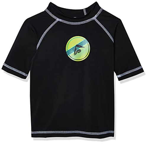 Kanu Surf Boys Paradise UPF 50 Sun Protective Rashguard Swim Shirt, Echelon Black, 3T