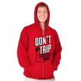 thumbnail image 5 of Sarcastic Don't Trip Zombie Joke Zip Up Hoodie Men's Women's Brisco Brands S, 5 of 6
