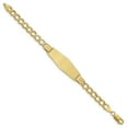 thumbnail image 2 of 14K Yellow Gold Curb Link 5.9mm Soft Diamond Shape ID Bracelet, 2 of 6