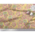 thumbnail image 3 of Soimoi Cotton Jersey Fabric Flower Artistic Print Sewing Fabric Yard 58 Inch Wide, 3 of 3
