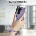 thumbnail image 2 of JiaheCover Wallet Phone Case for Samsung Galaxy Z Fold 5 2023,Rugged Shockproof Retro Wallet Card Slot Stand PU Leather Case with Hand Strap Case for Samsung Galaxy Z Fold 5,Purple, 2 of 7