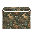 thumbnail image 7 of Yayeee Collapsible Cube Storage Bin with Lid Fabric Closet Decorative Basket with Handles, Brown Floral Rabbits Pattern, 7 of 7