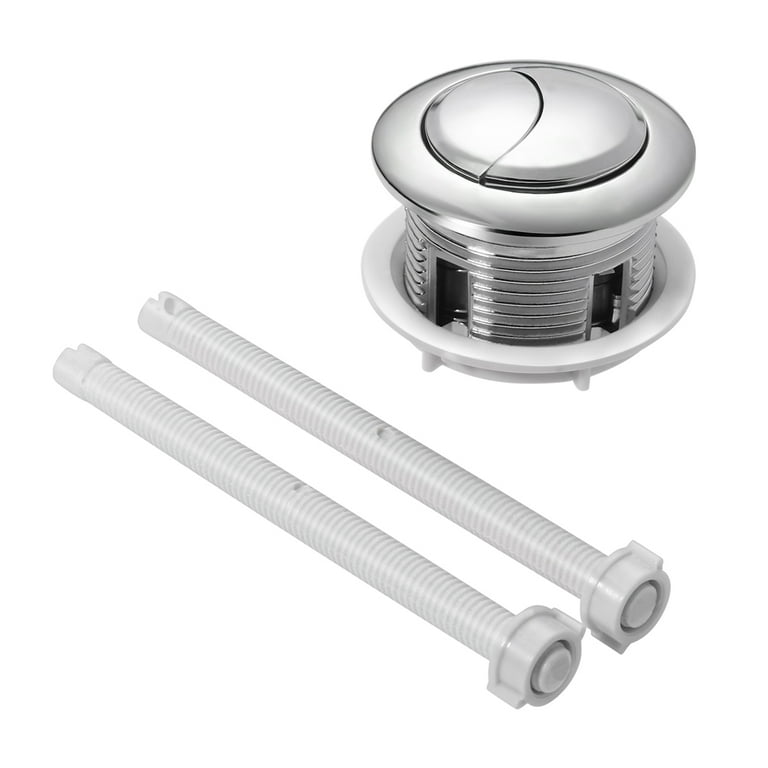 ROSENICE 114mm Silver Dual Flush Toilet Water Tank Push Buttons Rods 