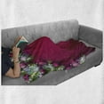thumbnail image 6 of Christmas Soft Flannel Fleece Throw Blanket, Traditional Composition with Fir Branches Vivid Balls Snowflakes, Cozy Plush for Indoor and Outdoor Use, 70" x 90", Magenta Green White, by Ambesonne, 6 of 6
