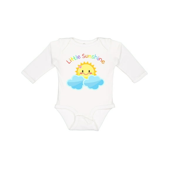 Inktastic Little Sunshine- cute sun rainbow letters Boys or Girls Long Sleeve Baby Bodysuit