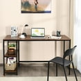 thumbnail image 4 of Gymax 55'' Computer Desk Office Study Table Workstation Home w/ Adjustable Shelf Coffee, 4 of 10
