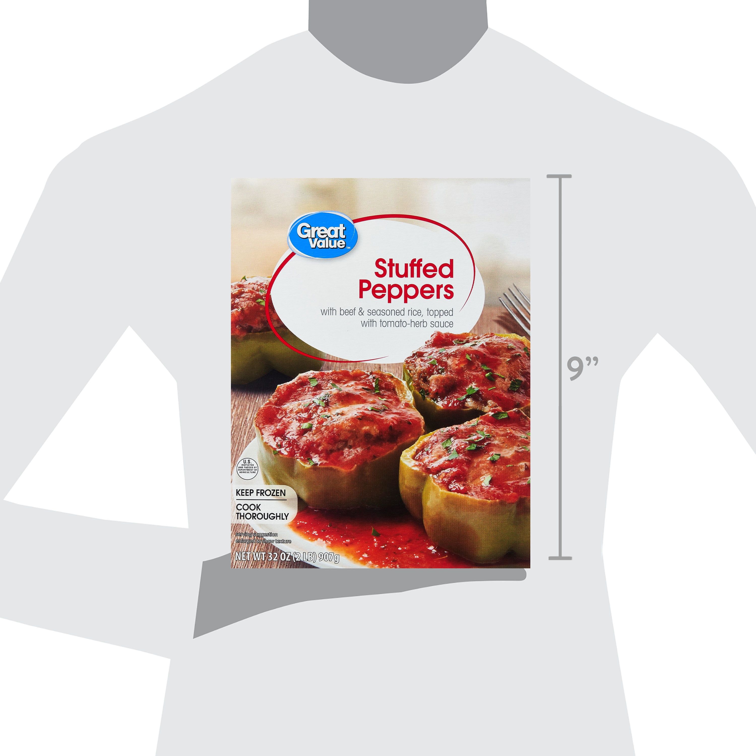 Great Value Stuffed Peppers Dinner, 32 oz (Frozen)