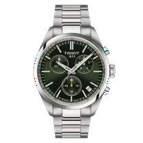 Tissot PR 100 Chronograph Quartz Green Dial Steel Men's Watch T150.417.11.091.00