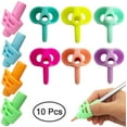 thumbnail image 1 of Pencil Grips, 10pcs Kids Writing Aid Grip Trainer Posture Correction Finger Tool For Kids Preschool Children Lefties Or Righties, Random Color, 1 of 4
