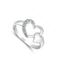thumbnail image 4 of White Cubic Zirconia Heart Promise Love Ring 925 Sterling Silver Band Jewelry Female Male Size 9, 4 of 4