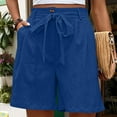 thumbnail image 2 of BLVB Womens Shorts Comfy Summer High Waist Casual Wide Leg Shorts for Women Trendy with Belt Pockets, 2 of 7
