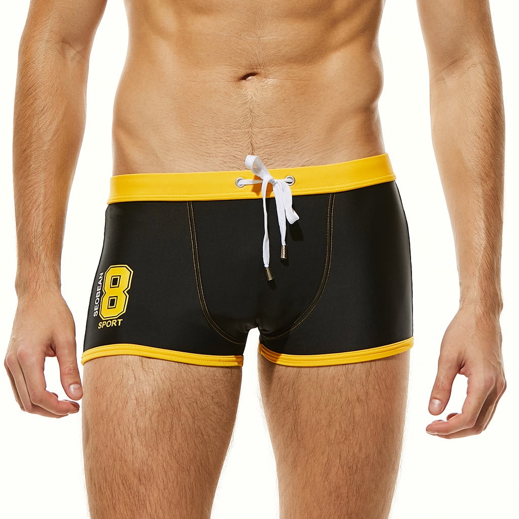 QunButy Men's Square Leg Swim Briefs 