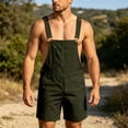 thumbnail image 2 of WAYUTE Bib Overalls Men Casual Sleeveless Solid Color Wide Straps Jumpsuit with Front Pocket for Lightweight Summer Outdoor Activities, 2 of 6