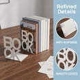 thumbnail image 2 of Unique Bargains 2Pcs Decorative Metal Tree Style Book Ends White 5.3*4.9*5.5inch, 2 of 6