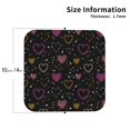 thumbnail image 3 of Kll Square Drink Coasters Set Of 4,Pu Leather Absorbent Coasters Set Decorative Coffee Cup Coasters Housewarming Gift For Home Decor-Heart And Stars, 3 of 9