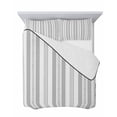 thumbnail image 7 of Quilts Twin-XL Size Bedding Set, Grey Line Striped Lightweight Quilted Comforter, Farmhouse Modern Geometric Stripes Soft Reversible Bedspread Coverlet with Pillow Covers for All Season, 68" x 98", 7 of 7