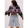 thumbnail image 3 of Abrigo de mujer de primavera 2024, chaqueta con estampado de estrellas y borlas, chaqueta con borde de piel, cárdigan de manga larga, chaqueta de estilo bohemio para mujer, 3 of 4