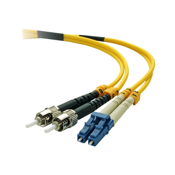 Belkin - Patch cable - LC/PC single-mode (M) to ST/PC single-mode (M) - 3 m - fiber optic - 8.3 / 125 micron - OS1 - yellow