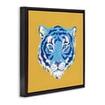 thumbnail image 2 of Stupell Industries Eclectic Blue Tiger over Yellow Black Floating Frame Canvas Art, 18 x 18, by Karolina Sato, 2 of 8
