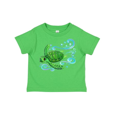 

Inktastic Sea Turtle Swimming Gift Toddler Boy or Toddler Girl T-Shirt