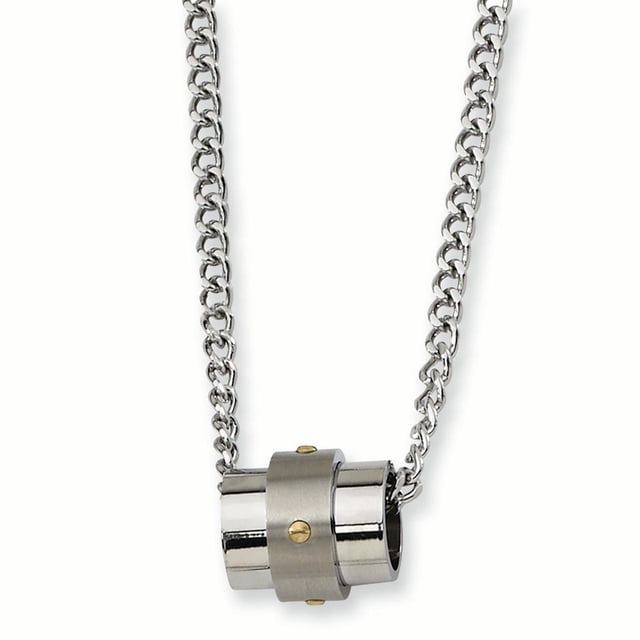 Stainless Steel Yellow Necklace Pendant Charm Fancy