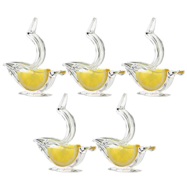 5pcs Lemon Juicer Clip Acrylic Manual Lemon Slice Squeezer Convenient Transparent Fruit Juicer For Home