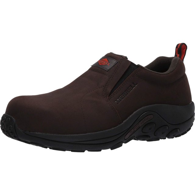 Zapatos Merrell Jungle Moc de piel con punta compuesta, color espresso