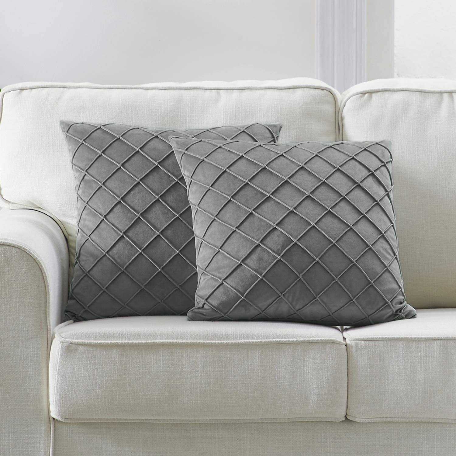 Gray decorative bed pillows sale