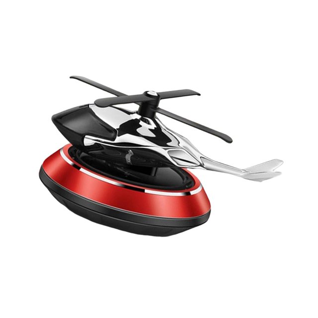 mmirethe Solar Powered Car Air Freshener Creative Diffuser Small Car for Car Interior Red 10.4x8cm 1Set