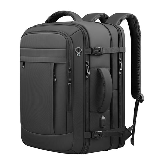 AOMRCOL Travel Backpack,50L Expandable Extra Large Laptop Backpack,Carry on Backpack Airline Approved Water Resistant Business Suitcase Daypack Bag Fits 17In Laptops,Travel Gifts for Men Women,Black