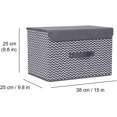 thumbnail image 3 of 2 Pack Cotton Linen Storage Boxes Foldable Storage Organizer Universal Household Storage Basket, 3 of 5