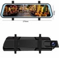 thumbnail image 2 of Espejo retrovisor y cámara de marcha atrás 10 dash cam con GPS visión nocturna Sensor G grabación en bucle asistente de estacionamiento modo de estacionamiento 1080P 170° delantero 720P 150° trasero, 2 of 5