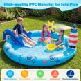 thumbnail image 5 of Costway Inflatable Play Center with Shark-shaped Slide, Lighthouse Sprinkle for Backyard, 5 of 11