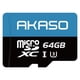 thumbnail image 1 of Tarjeta de memoria AKASO microSDXC U3 de 64 GB con adaptador - 100 MB/s, 1 of 6