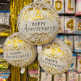 thumbnail image 3 of Happy Anniversary Mylar Balloon Set – 3 Pack Foil Balloons for Celebrations, 3 of 4