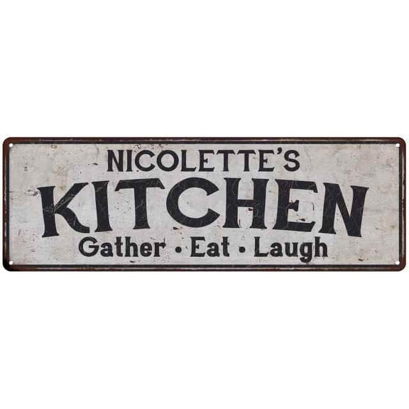 NICOLETTE's Kitchen Gift Rustic Chic Decor Gift 6x18 Sign 206180051985