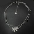 thumbnail image 2 of 14K Butterfly Silver anklets for Women - Adjustable Women's anklets - Jewelry Anklet Gifts for Women Teen Girls(Include Gift Box), 2 of 5