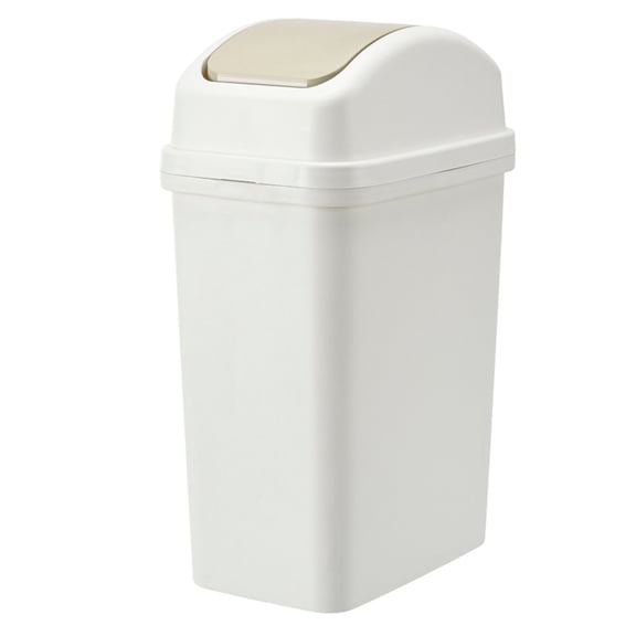 Household Garbage Can Large Capacity Plastic Trash Bin with 360° Rocking Lid Anti-Odor Design for Kitchen Bathroom Living Room, Storage Bins with Lids, Bathroom Storage Cabinet