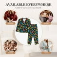 thumbnail image 7 of Pofeuu Colorful Pineapple Print Womens Pajamas Set Long Sleeve Sleepwear Button Down Nightwear Soft Pj Lounge Sets Button Down Pajamas Women-XX-Large, 7 of 7
