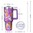 thumbnail image 2 of 40oz Halloween Tumbler with Handle, Witch Ghost Skull | Print | Halloween Gifts for Men & Women | with Lids and Straws | Stainless Steel Insulated | Travel Mug, 2 of 5