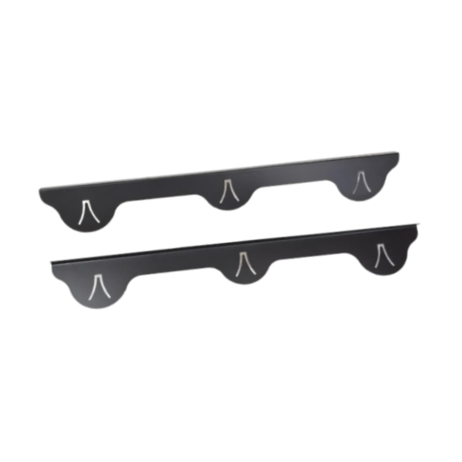 Fiocias 2x Stovetop Counter Gap Covers Side Guards Easy Clean Lightweight Heat Resistant Black