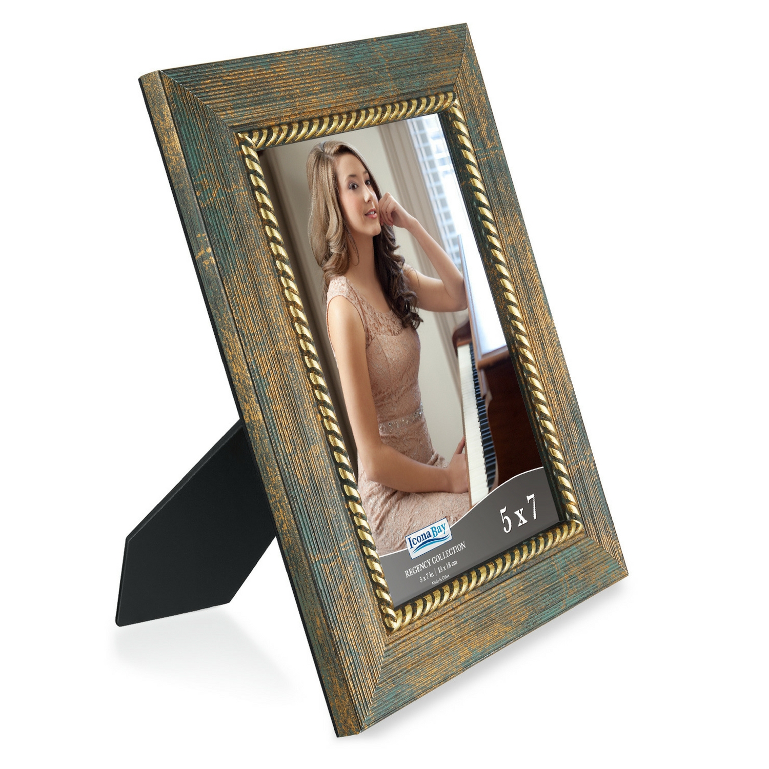 Icona Bay 5x7 Jade Green Picture Frame, 1 PK, Regency Tabletop Frames