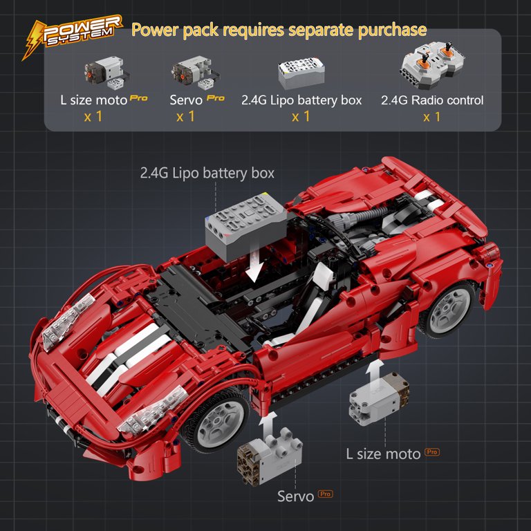 CaDA® SPEED series Red Devils Supercar Model Building Block Toy