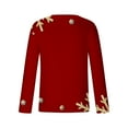 thumbnail image 4 of WXLWZYWL Mens Christmas Sweater Sweatshirts Ugly Christmas Printed Round Neck Long Sleeve Pullover Sweatshirt Top, 4 of 5