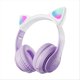 thumbnail image 1 of Cute Cat Gradient Wireless Headsets LED Light Purple, 1 of 5