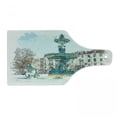 thumbnail image 1 of Travel Cutting Board, Watercolor Illustration of an Old Fountain in the Town Square in Lisbon, Decorative Tempered Glass Cutting and Serving Board, in 3 Sizes, by Ambesonne, 1 of 2